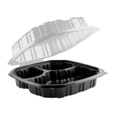 Anchor Packaging 4650931 3-Compartment Plastic Container w/ Vent Lid