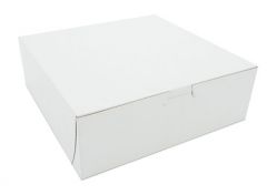 Southern Champion Tray 0957 Non-Window Bakery Box 9" x 9" x 3", White