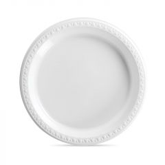 Huhtamaki 81209 9" Heavyweight Plastic Plate, White