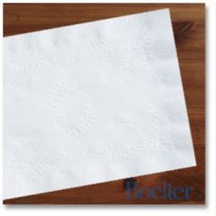 Hoffmaster PM30659 Anniversary Straight Edge Placemat, Paper, 10"X14", White