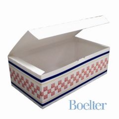 9"x5"x3" Tucktop Paper To-Go Box, Red Plaid