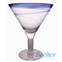 Source Signature Glassware DW00011A Swirl Margarita 18oz Blue Rim