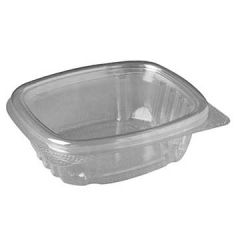 Genpak AD04 Hinged Deli Container, APET, 4 oz, Clear