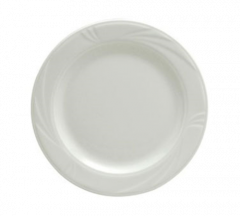 Oneida R4510000119 Arcadia Medium Rim Embossed 6-1/2" Plate, Bright White
