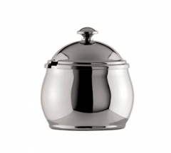 Oneida Jazz Sugar Bowl, w/ cover, 10 oz - 18/10 Stainless