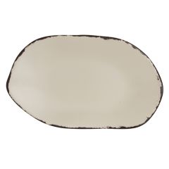 Steelite 7202DD020 Marisol Rustic 12"X7-1/8" Melamine Oval Platter, Sandshell