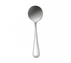 Oneida T015SBLF New Rim Bouillon Spoon - 18/10 Stainless