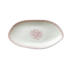 Oneida L6703052342 Lancaster Garden Pink 9-3/4" Oval Plate