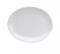 Oneida F8000000331 Buffalo Bright White 8" x 6-1/4" Coupe Platter