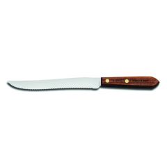 Dexter Russell 418SC (13341) 8" Scalloped Pointed Slicer w/Walnut Handle
