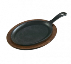 Lodge Manufacturing LOS3 Oval Cast Iron Serving Griddle 15 1/4"x7 1/2"