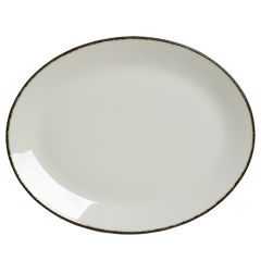 Steelite 17560145 Dapple 13-1/2"X10-5/8" Oval Platter, Charcoal