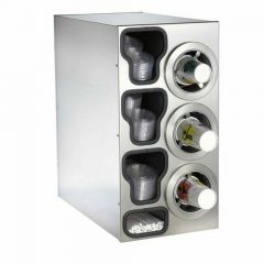 Dispense-Rite CTC-C-3RSS Countertop Cup Dispensing Cabinet