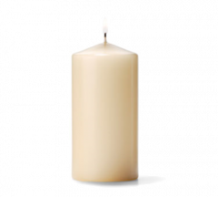 Hollowick P3X6I-12 Pillar Candle 3"X6" Ivory