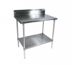 B K Resources SVTR5-7224 72"W x 24"D Work Table, 18/430 Stainless Steel
