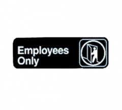 Tablecraft 394506 3" x 9", "Employees Only" Sign