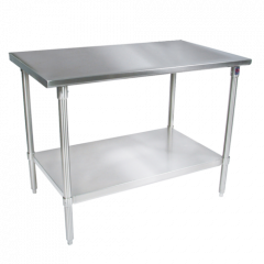 John Boos ST6-3084SSK 84"W x 30"D Stainless Steel Flat Top Work Table