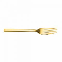 Oneida B408FDNF 7-7/8" Chef's Table Gold Dinner Fork, 18/0 Stainless