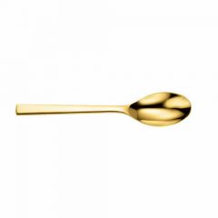 Oneida B408SDEF 7" Chef's Table Gold Dessert Spoon, 18/0 Stainless