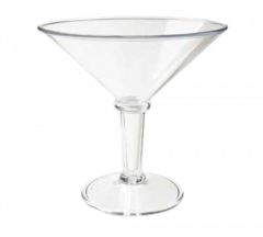 G.E.T. SW-1419-1-SAN-CL Clear 48 Oz Plastic Jumbo Martini Glass - Pack Of 3