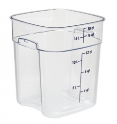 Cambro 18SFSPROCW135 FreshPro Food Container, Square, 18qt, Clear