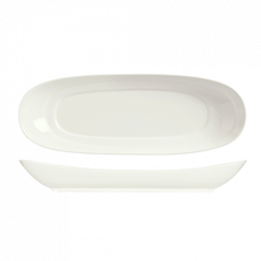 Syracuse 905356401 Slenda 12"X4-1/2" Oval Plate, White