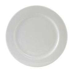Tuxton ALA-054 Alaska Wide Rim Plate, 5-1/2", Porcelain White