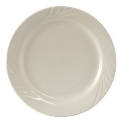 Tuxton YEA-102 Monterey 10-1/4" Wide Rim Plate, Eggshell