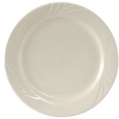 Tuxton YEA-120 Monterey 12" Wide Rim Plate, Eggshell