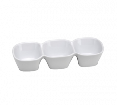 Oneida F8010000955 Buffalo Bright White 9-1/2"X3-3/8" 3-Compartment Dish Bowl