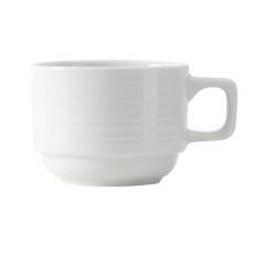 Tuxton FPF-0803 Pacifica 8oz Stackable Cup, Porcelain White