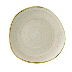Churchill SNMSOG111 Stonecast Nutmeg Cream 11-1/4" Round Trace Plate