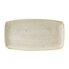 Churchill SNMSOP141 Stonecast Nutmeg Cream 14"X7-1/4" Oblong Plate