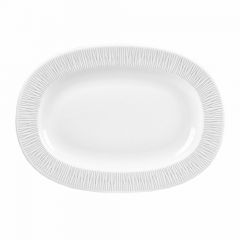 Churchill WHBALR131, BambooLarge Oval Dish, 13", White