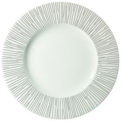Churchill WHBALW581, Bamboo Wide Rim Plate, 10-5/8", White