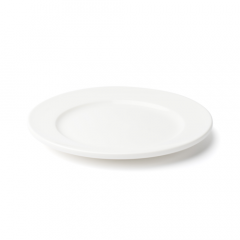 Browne Foodservice 5630108 Foundation 9" Wide Rim Plate, White