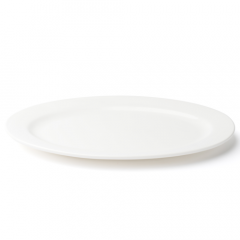 Browne Foodservice 5630118 Foundation 11.75"X8.5" Oval Plate, White