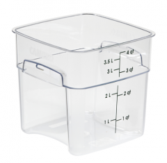 Cambro 4SFSPROCW135 CamSquare FreshPro Food Container, 4 qt.
