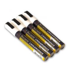 American Metalcraft SMA510V4WT Securit Small Tip Chalk Marker, White, 4-Pack