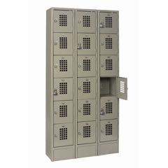 Winholt WL-618 3-Column 18 Door Locker Set w/Vented Doors