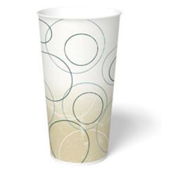 Graphic Packaging DMR-22  22oz Champagne Paper Cold Cup