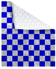 Bagcraft 300829 Foil/Paper Honeycomb Insulated Wrap Blue Check