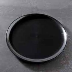 EMI Yoshi EMI-460B 16" dia Black Plastic Round Party Tray