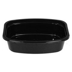Cube Packaging DR-508_BB 8 Oz Black Plastic Deli Container