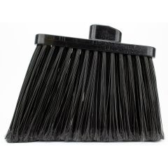 Carlisle 36867EC03 Duo-Sweep Angle Broom Black Flare Plastic Head w/PP Bristles, 12", Black