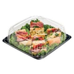 Sabert C9611 UltraStack 10.7" Disposable Square Catering Tray with Lid