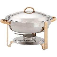 Update International DC-4/GB Chafer 4qt Gold Plated Stainless