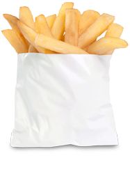 Bagcraft 450009 Grease Resistant Fry Bag 5.5"X4.5", White