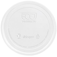 Eco-Products EP-RDPLID Composable Plastic Lid for 8-32oz Deli Containers, Clear