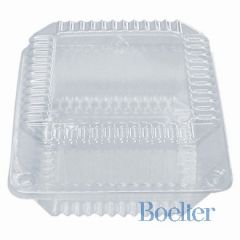 Detroit Forming LBH-523 Clear Hinged-Lid Takeout Container - 9" x 5-1/2" x 3-1/2"